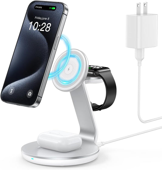 3-in-1 Wireless Charging Station - Compatible with Magsafe Charger