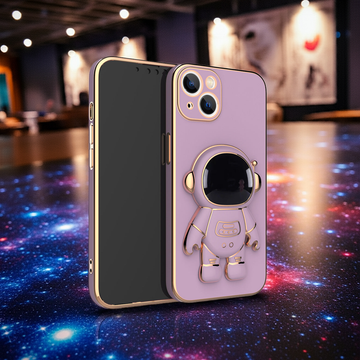 3D Astronaut Phone Case Anti-Drop Electroplating Bracket